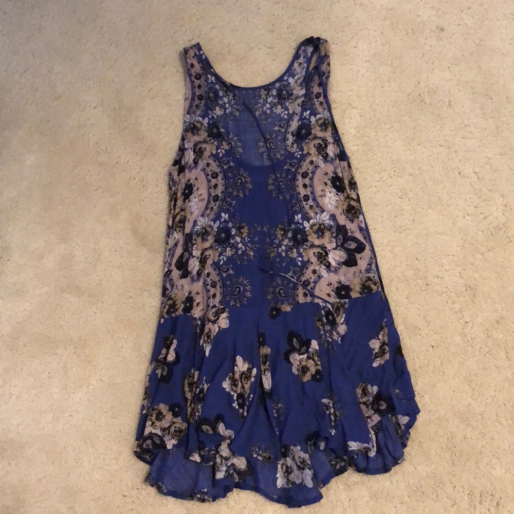 Free People Violet Floral Pattern Dress Size XS
